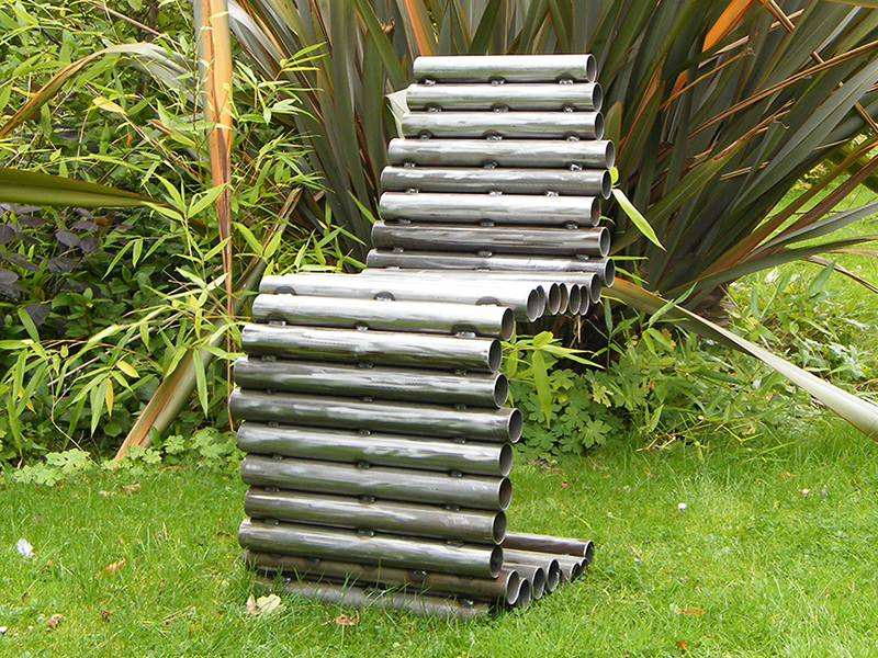 Tube Chair - viewed in garden