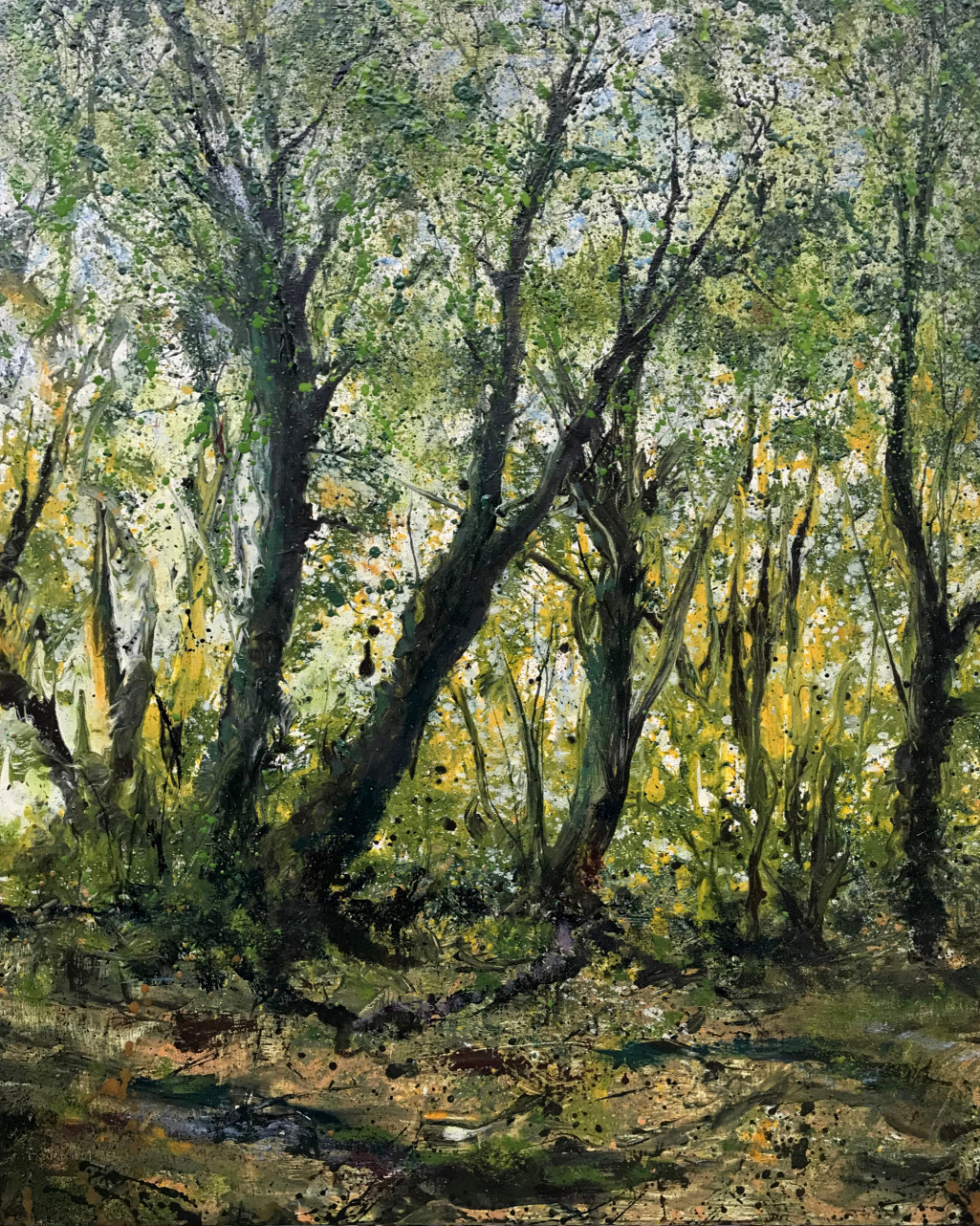 Landscape painting, At the edge of the wood 2