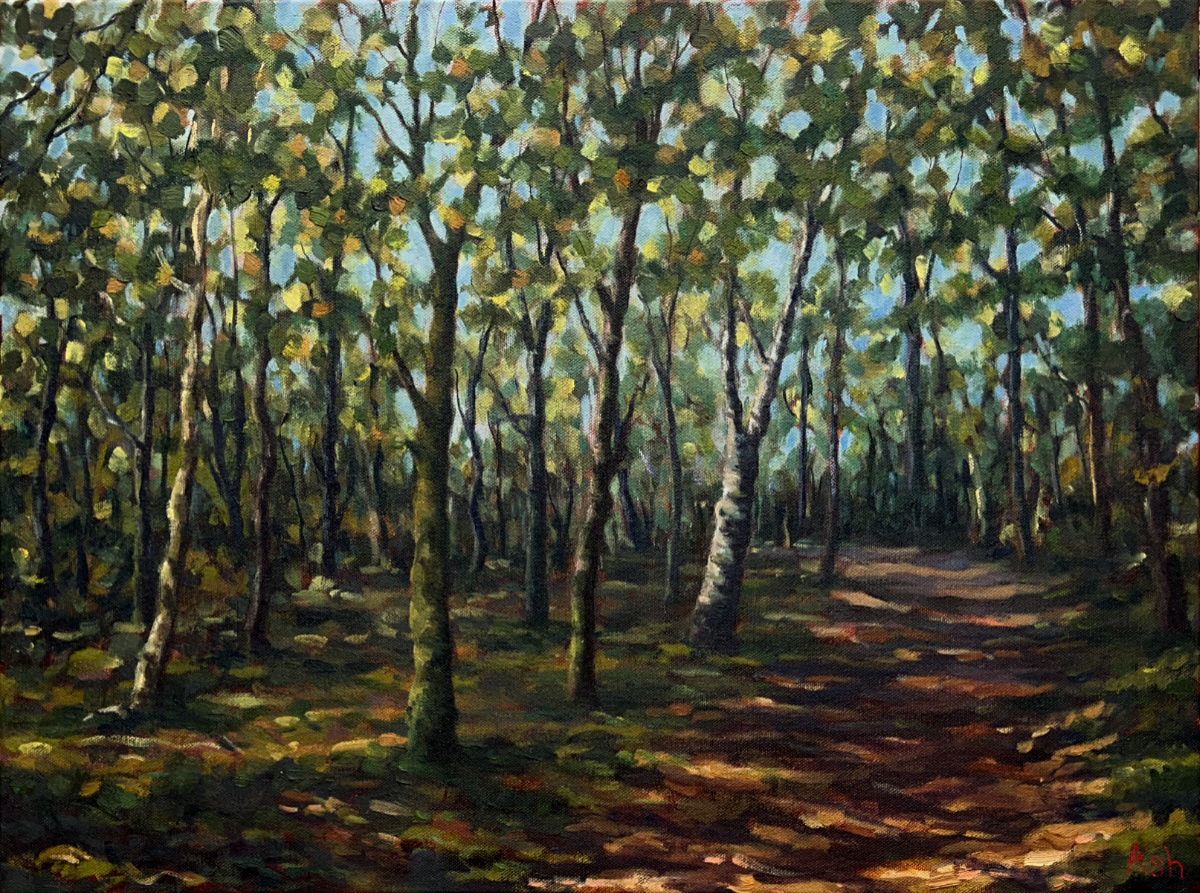 Wandlebury Woodland painting