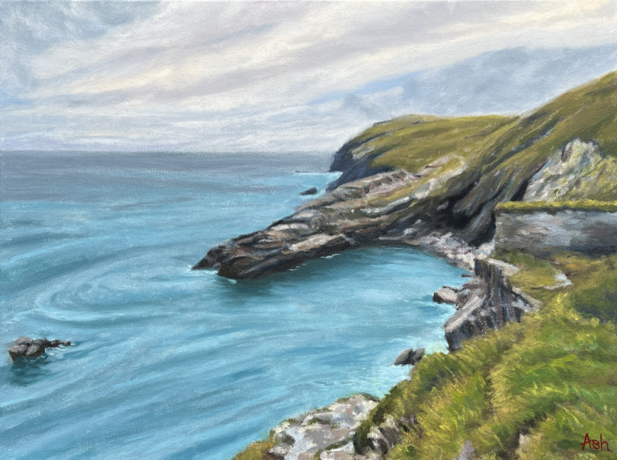 Tintagel Cove seascape painting