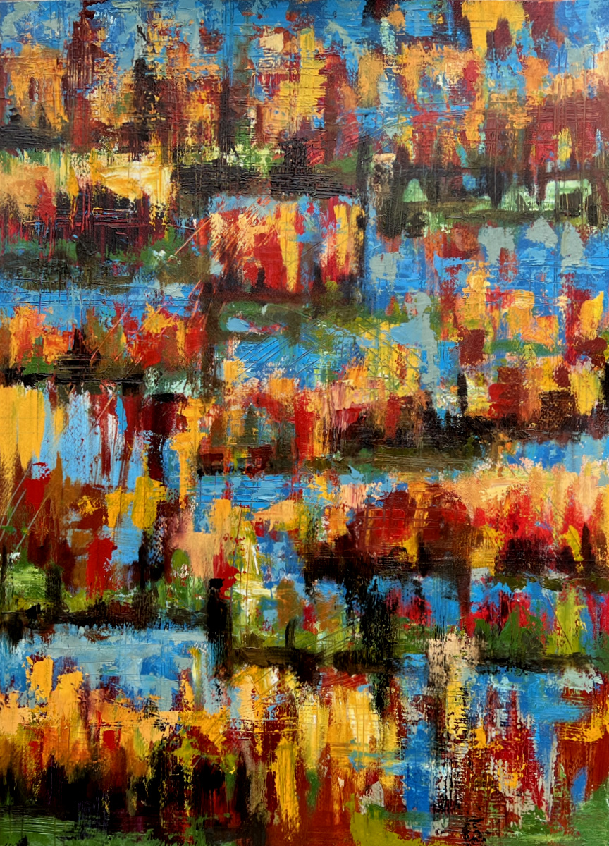 Legacy, abstract oil painting
