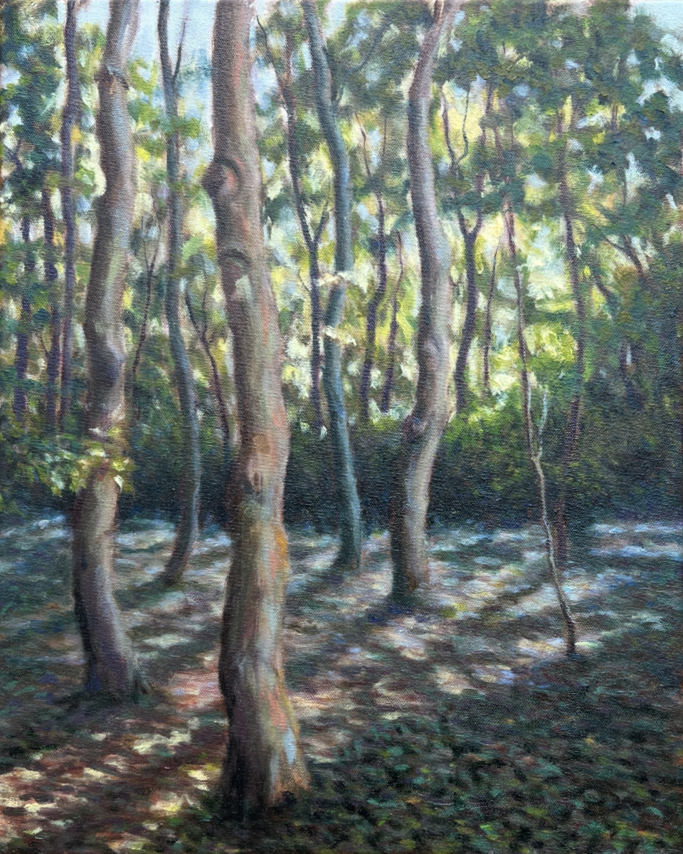 Wandlebury Wood landscape painting