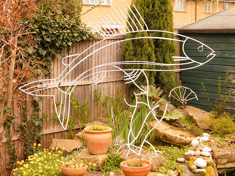 Grayling sculpture viewed in Artist's garden