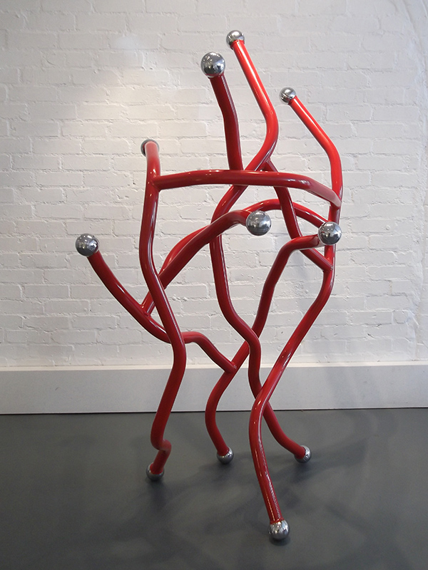 Red Dance recycled metal sculpture