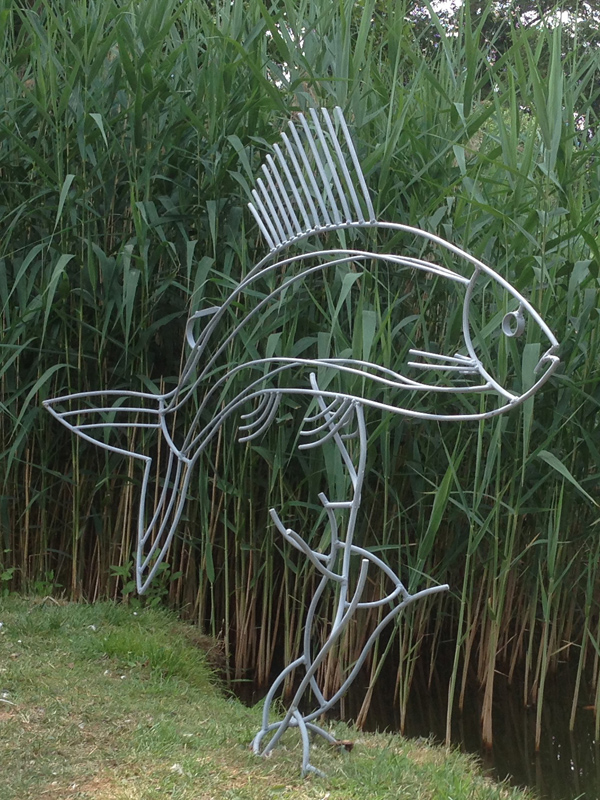 Sculpture exhibited at Coughton Garden